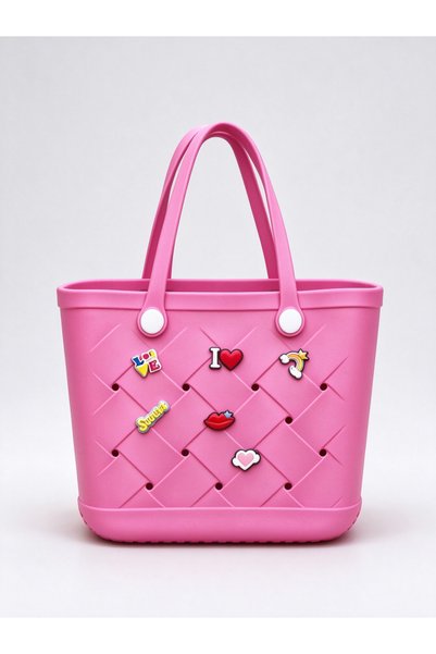 Take Two By Styli Pink Tote Bag with Dual Handle