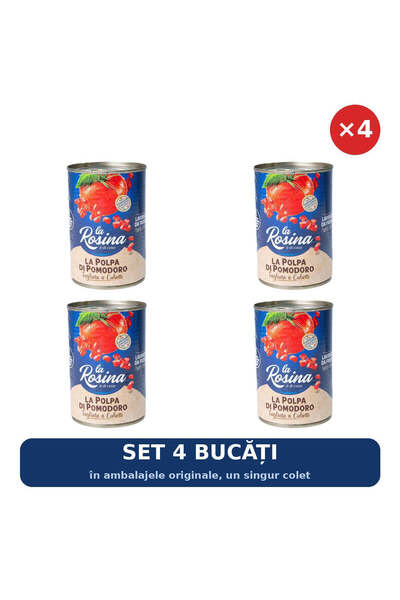 La Rosina Set 4 x Pulpă de roșii La Rosina, 400 g