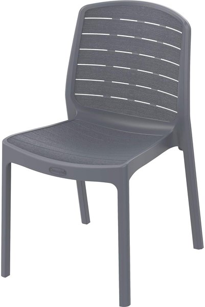 Cosmoplast Cedargrain Resin Outdoor Armless Chair - Dark Brown