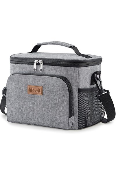 Generic 9L Insulated Lunch Bag for Men, 12-Can Cool Bag Lunch Box, Grey