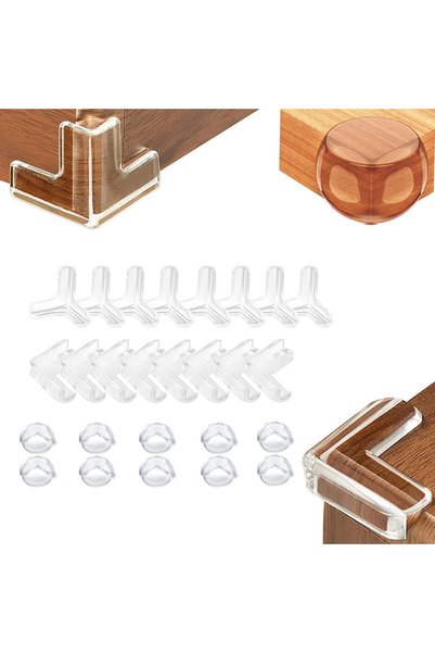 Generic 30Pcs Edge Corner Protectors, 3 Shapes Safety Edge and Corner Guards,...