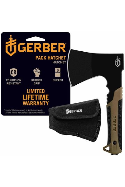 GERBER Pack Hatchet Camping Axe - Coyote Brown Handle/Black Blade [31-003484]