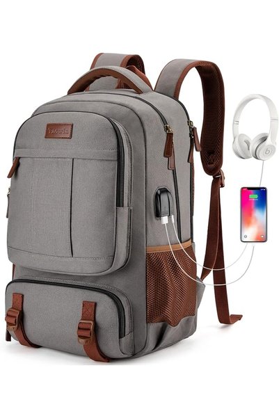 Tzowla Canvas Laptop Travel Backpack, Bag for Men Women, School Rucksack Fits...