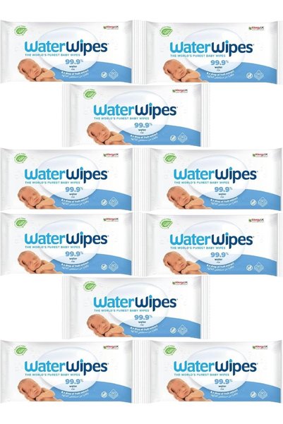 Generic مناديل مبللة للأطفال من ووتر وايبس للبشرة الحساسة، 10 × 60 منديل (600...