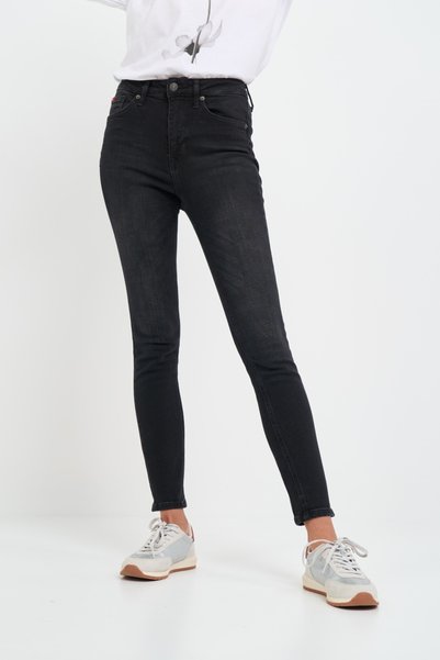 Lee Cooper - Blugi damă de culoare închisă skinny - negru