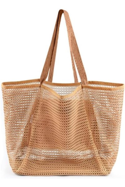 Generic Women's Summer Mesh Beach Tote Bag, Sandproof Woven Shoulder Handbag ...