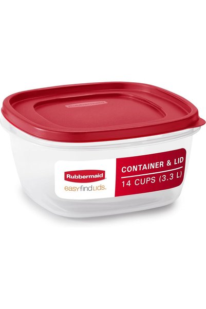 Generic FOOD STORAGE CONTAINER WITH EASY-FIND LID RACER RED 14 CUP