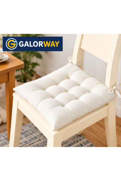GALORWAY Soft chair cushion, 38*38 cm. White