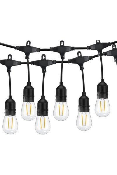 Generic 49FT Outdoor LED String Lights 2700K Warm White