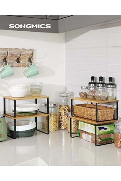 Talis Set of 4 kitchen shelves, Talis, Antique-Black, 30x20x15 cm