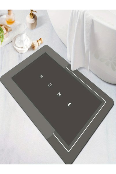 Take Two By Styli Charcoal Non-Slip Bathroom Mat