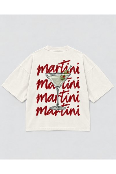 Bee you albină. MARTINI – Tricou Oversized, Bumbac 100%, 300GSM – Bej