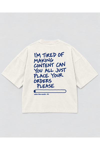 Bee you albină. PLASEAZĂ COMENZI – Tricou Oversized, Bumbac 100%, 300GSM – Bej