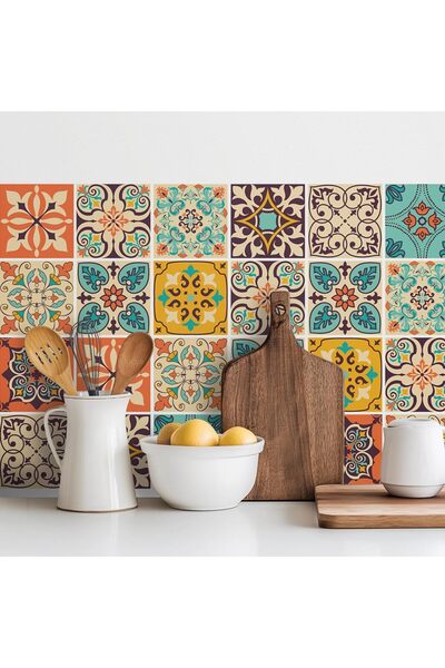 Generic 30PCS Vintage Moroccan Bohemian Peel and Stick Tile Stickers, 4x4 Inc...