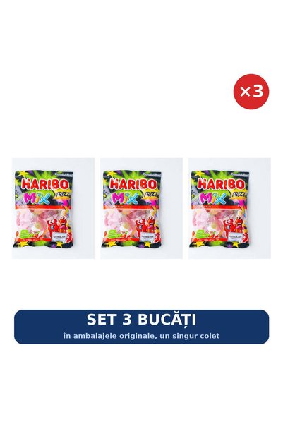Haribo Set 3 x Jeleuri Mix acrișoare Haribo, 175 g