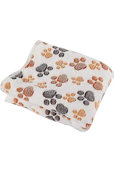 Generic Excefore Puppy Blanket & Cat Bed - Soft, Warm Sleep Mat with Paw Prin...