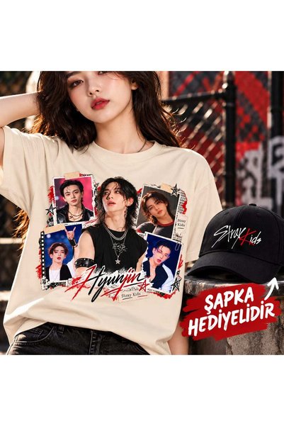barsdepo HYUNJIN STRAY KIDS Printed T-Shirt, Premium Quality, Unisex, Kids/Ad...