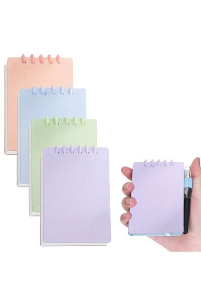 Generic 4 دفاتر جيب صغيرة، دفتر ملاحظات صغير A7، دفتر جيب محمول، دفاتر حلزوني...