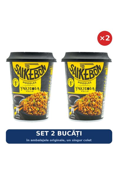 Saikebon Set 2 x Tăiței instant Yakisoba cu pui Saikebon, 93 g