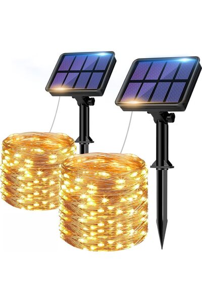 Generic 2 Pack Solar String Lights Outdoor Waterproof,Total 24M/78FT, 200 light