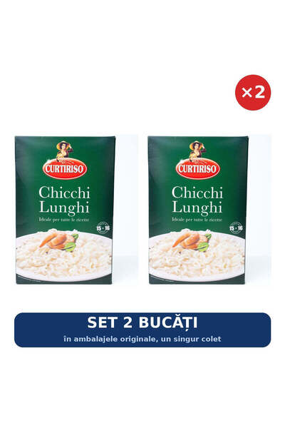 Curtiriso Set 2 x Orez cu bob lung Curtiriso, 1 kg