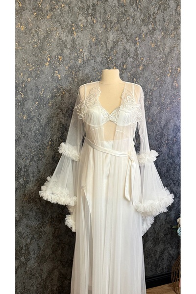 Loviana belle Butterfly, long robe and nightgown set with tulle details (in a box)