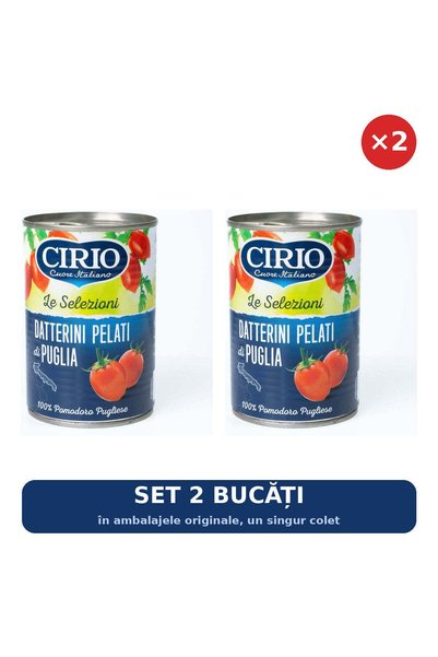 Cirio Set 2 x Roșii Datterini decojite Cirio, 400 g