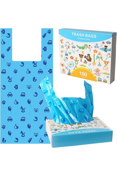 Generic 100pcs Diaper Disposal Bag, Unscented Diaper Bags Disposable, Biodegr...