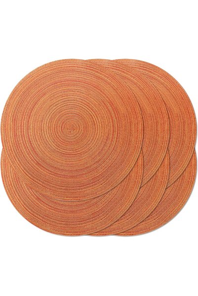 Generic 15 Inch Round Placemats Set of 6 Durable Braided Woven Heat Resistant...