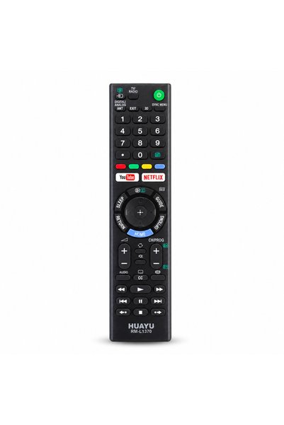 BURAQ جهاز التحكم عن بعد للتلفزيون HUAYU RM-L1370 مع أزرار مخصصة لتطبيقي يوتي...
