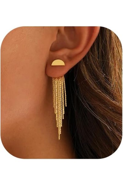 Generic Dangle Earrings, Gold Earrings for Women Trend, Hypoallergenic Gold-P...