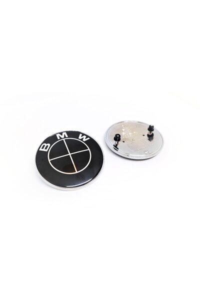 OEM Set de două embleme compatibile BMW + 4 bucșe pentru pinii lor, montare p...