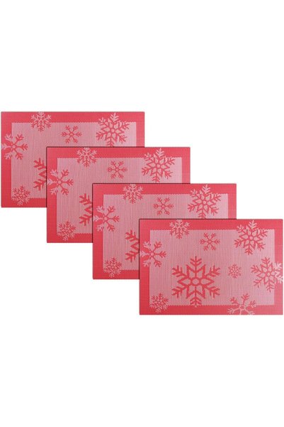 Generic Christmas Placemats Snowflake Woven Heat Resistant Placemats Washable...