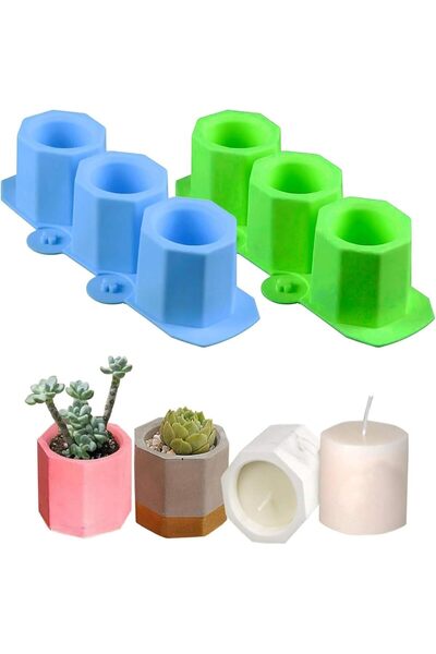 bolivia's Flower Pot Silicone Molds, 2 Piece Reusable Succulent Planter Mold ...