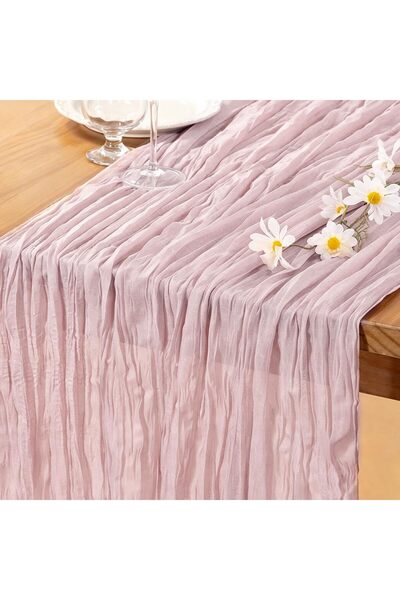 Generic Cheesecloth Table Runner, Boho Rustic Sheer Table Runners, Cheese Clo...