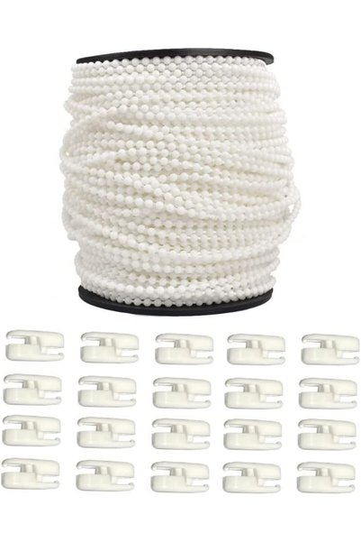 Generic Curtain Beaded Chain Cord, 100m / 109yd / 328ft Beaded Pull Strings w...