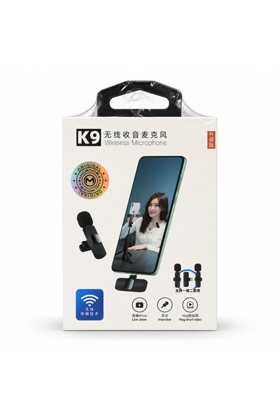 BURAQ K9 Wireless Clip-On Lavalier Microphone for Smartphones
