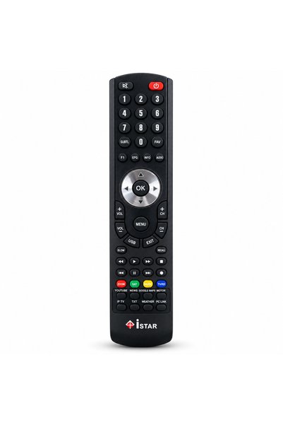 BURAQ iSTAR Satellite Receiver Remote Control - Black