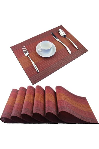 Generic Placemat,Washable Woven Non-Slip Insulation Durable Placemat Vinyl Ta...