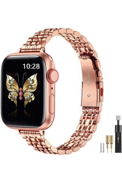 Generic Slim Metal Bands Compatible with Apple Watch Band Ultra3/2/1 Series 1...