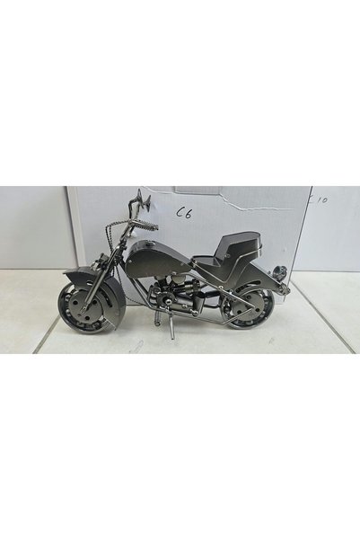 Generic Mini Metal Motorcycle Showpiece, Handcrafted Metal Bike Sculpture, In...