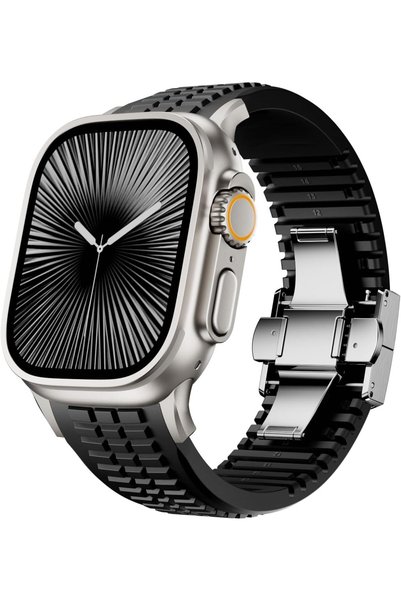 Generic Silicone Watch Band Compatible, with Apple Watch Ultra 2, Ultra, Seri...
