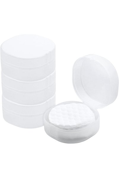 Generic Portable Plastic Cosmetic Cotton Pad Holder - Sealed Travel Storage C...