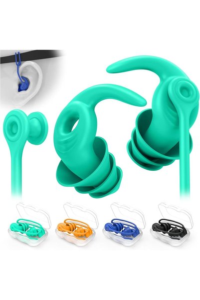 Generic Swimming Ear Plugs for Adults, 4 Pairs Waterproof Reusable Soft Silic...