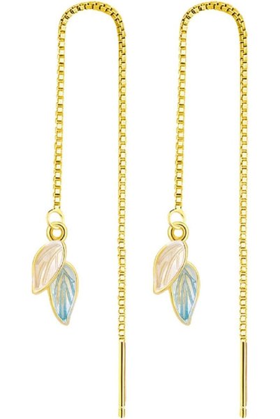 Generic Threader Earrings for Women, Solid 925 Sterling Silver Unique Dangle ...