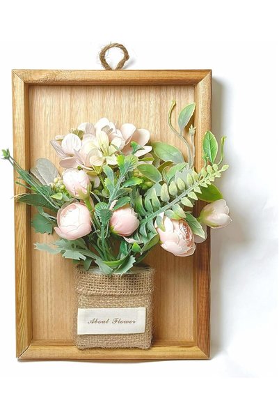 Generic Artificial Hanging Plants Wall Décor in Wooden Frame (22.8 x 15.5 cm)...