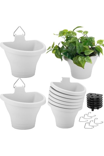 NALACAL 6 Pcs Vertical Hanging Planter Set, Free Combination Wall Planters fo...