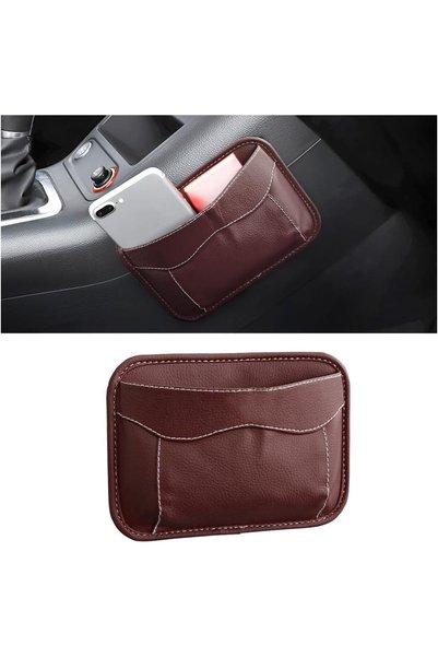 Generic Car Seat Side Pocket Organizer, PU Leather Pen Phone Sunglasses Holde...