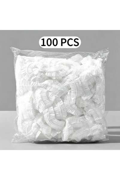 Choice 100 PCS 50/100PCS Disposable Shower Caps Large Size Waterproof PE Hair...