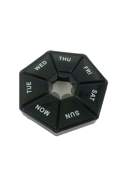 Choice black-1pcs 1/2/3pcs Storage Vitamin Box Sort Tablet 7 Days Medicine Pi...